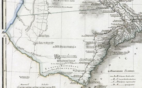 карта Астраханского уезда 1821 года