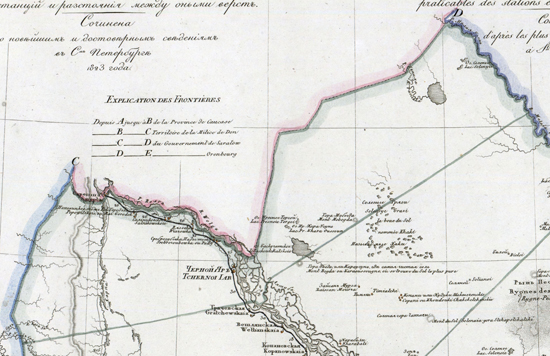 карта Черноярского уезда 1821 года