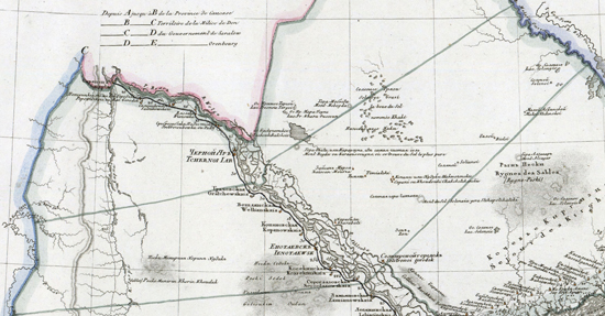 карта Енотаевского уезда 1821 года