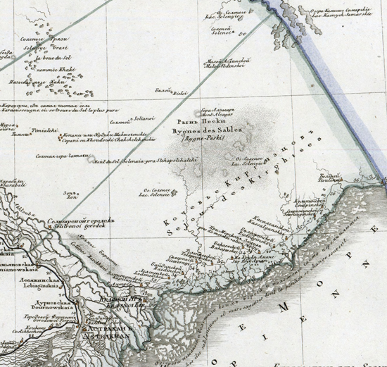 карта Красноярского уезда 1821 года