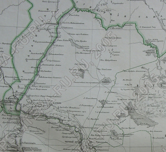 карта Царевского уезда 1876 года