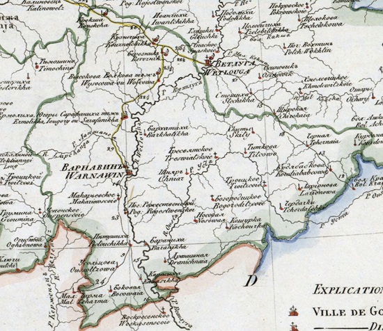 карта Варнавинского уезда 1821 года