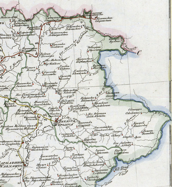 карта Ветлужского уезда 1821 года