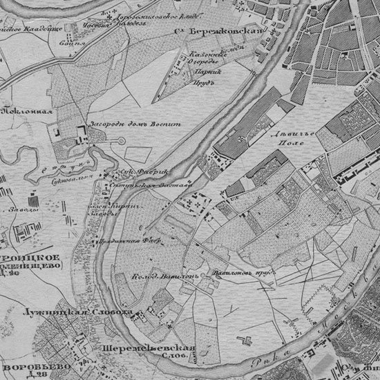 часть Московского уезда на карте Окрестности Москвы 1878