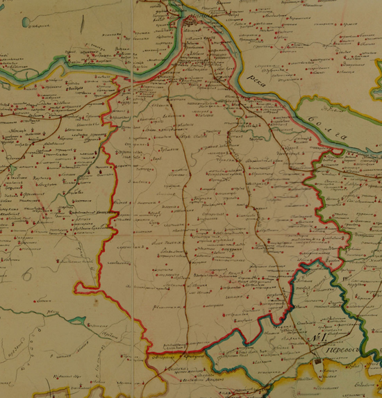 карта Нижегородского уезда 1798 года