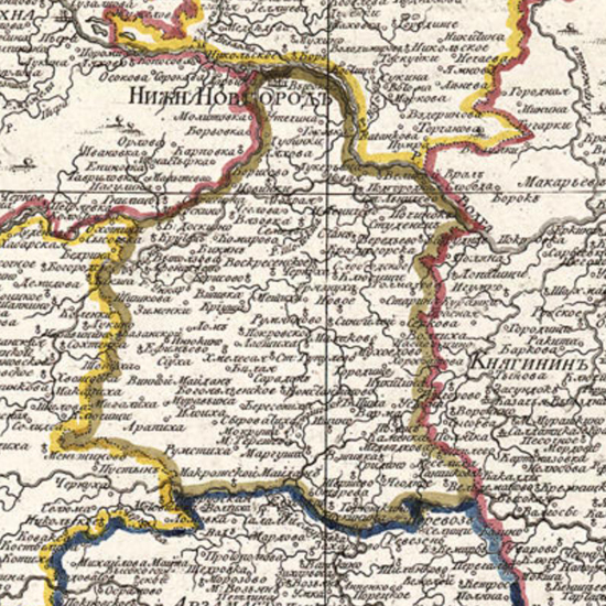 карта Нижегородского уезда 1800 года