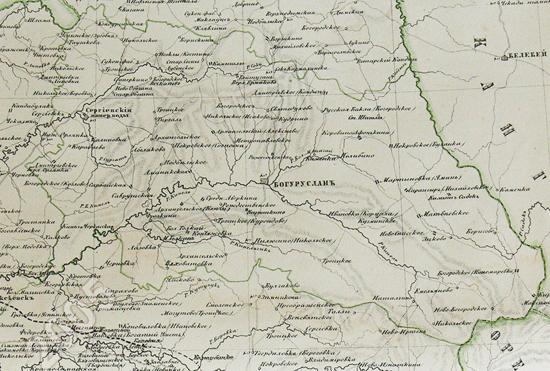 карта Бугурусланского уезда 1876 года