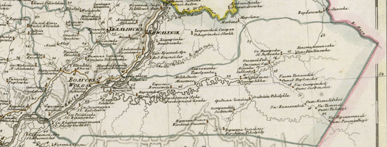карта Вольского уезда 1821 года