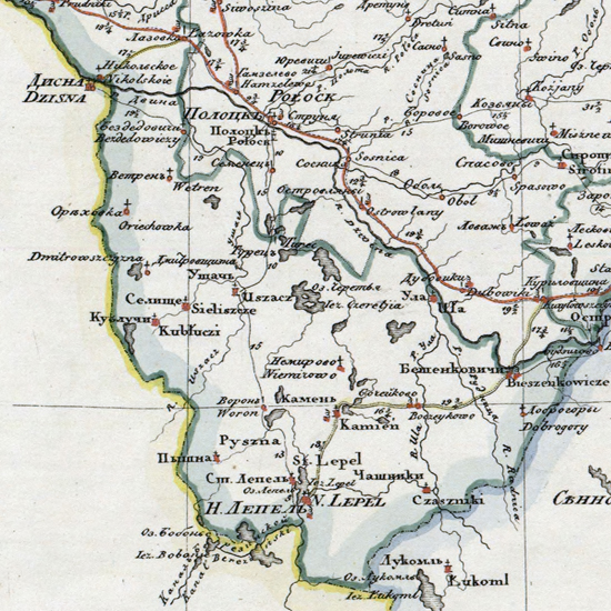 карта Лепельского уезда 1821 года