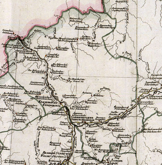 карта Сольвычегодского уезда 1821 года