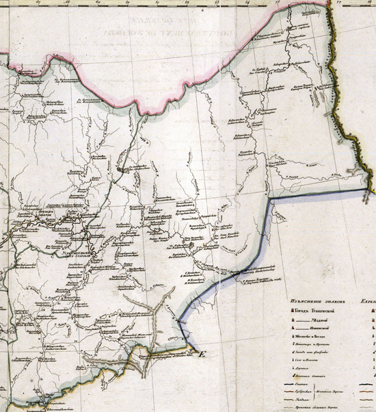 карта Усть-Сысольского уезда 1821 года