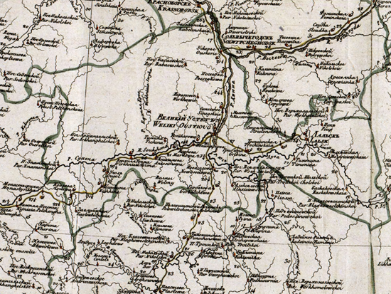 карта Устюжского уезда 1821 года