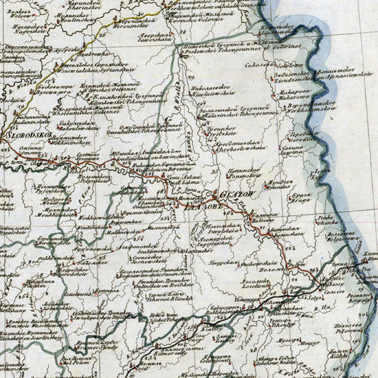 карта Глазовского уезда 1821 года