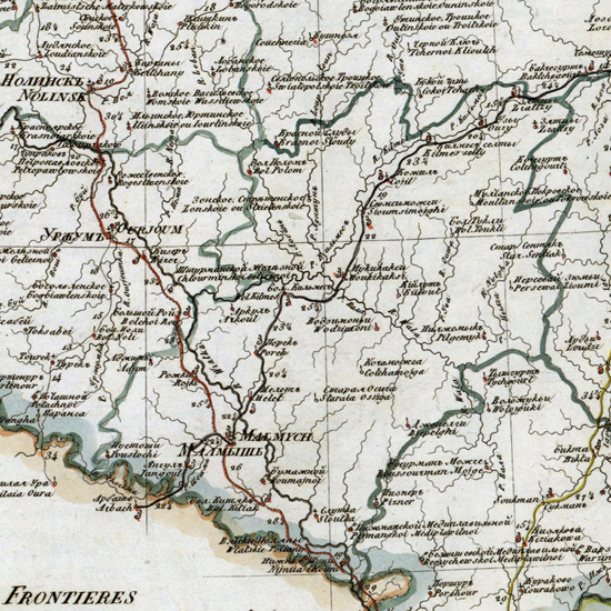 карта Малмыжского уезда 1821 года